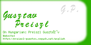 gusztav preiszl business card